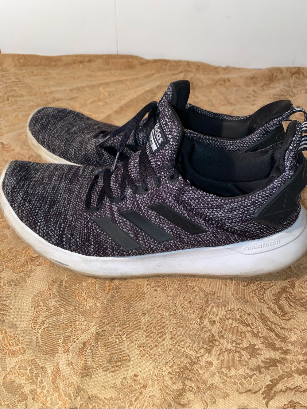 adidas CloudFoam Black Knit Sneakers